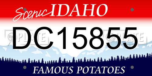 DC15855 Idaho License Plate