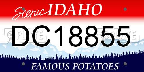 DC18855 Idaho License Plate