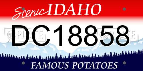 DC18858 Idaho License Plate