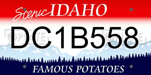 DC1B558 Idaho License Plate