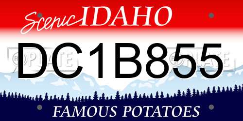 DC1B855 Idaho License Plate