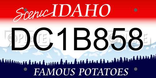 DC1B858 Idaho License Plate