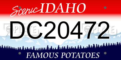 DC20472 Idaho License Plate