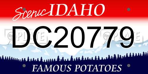 DC20779 Idaho License Plate