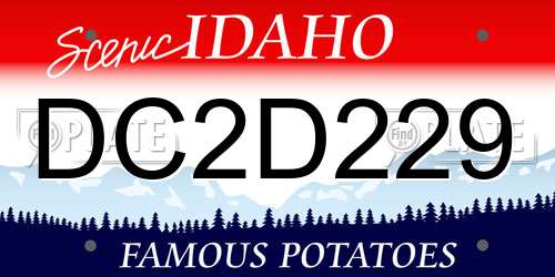 DC2D229 Idaho License Plate