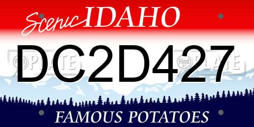 DC2D427 Idaho License Plate