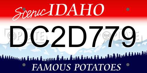 DC2D779 Idaho License Plate