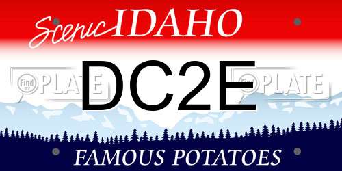 DC2E Idaho License Plate
