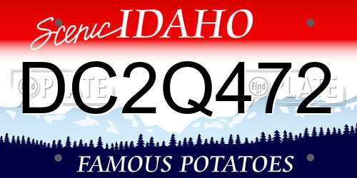 DC2Q472 Idaho License Plate