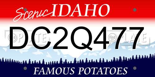 DC2Q477 Idaho License Plate