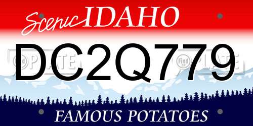 DC2Q779 Idaho License Plate