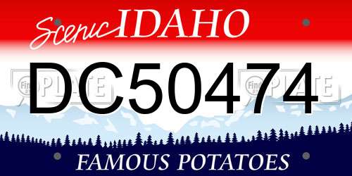 DC50474 Idaho License Plate