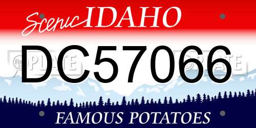 DC57066 Idaho License Plate