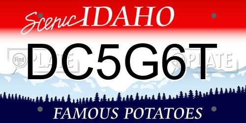 DC5G6T Idaho License Plate