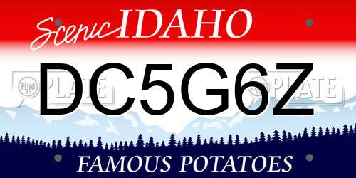 DC5G6Z Idaho License Plate