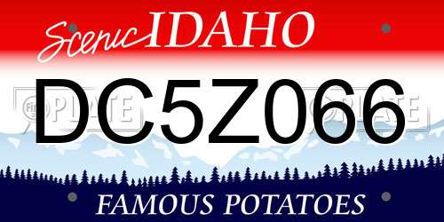 DC5Z066 Idaho License Plate