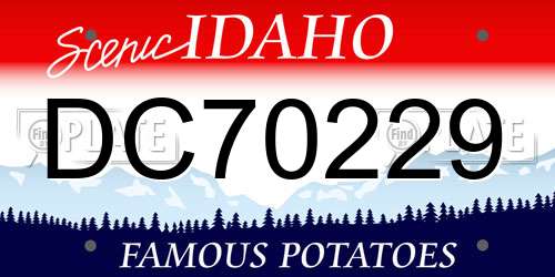 DC70229 Idaho License Plate