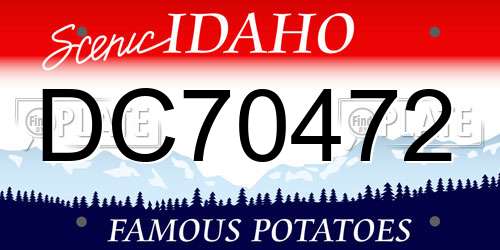 DC70472 Idaho License Plate