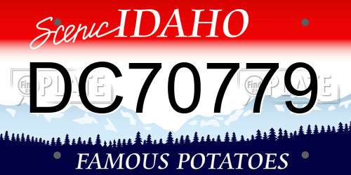 DC70779 Idaho License Plate