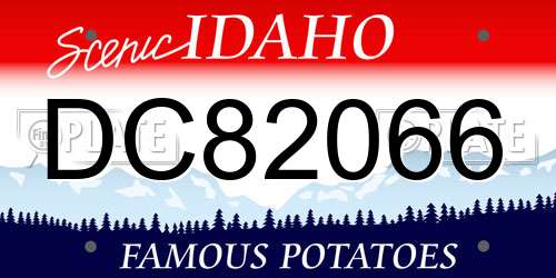 DC82066 Idaho License Plate