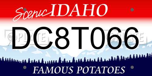 DC8T066 Idaho License Plate