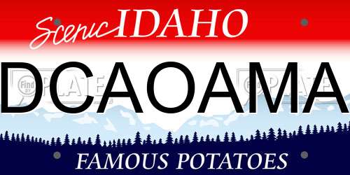 DCAOAMA Idaho License Plate