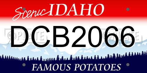 DCB2066 Idaho License Plate