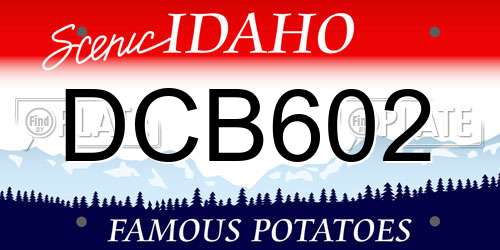 DCB602 Idaho License Plate