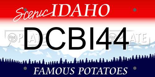 DCBI44 Idaho License Plate