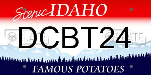 DCBT24 Idaho License Plate