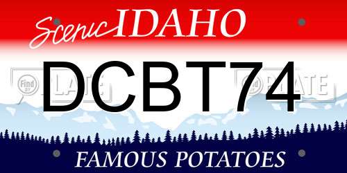 DCBT74 Idaho License Plate