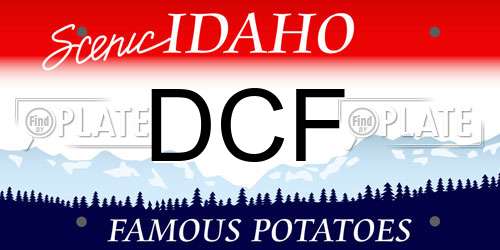 DCF Idaho License Plate