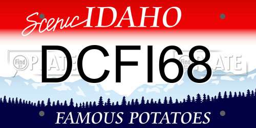 DCFI68 Idaho License Plate