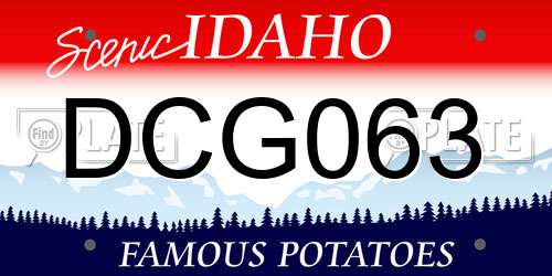 DCG063 Idaho License Plate