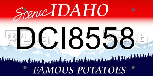 DCI8558 Idaho License Plate