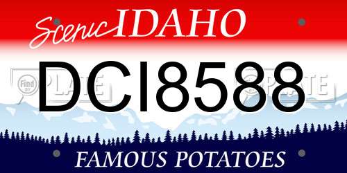 DCI8588 Idaho License Plate