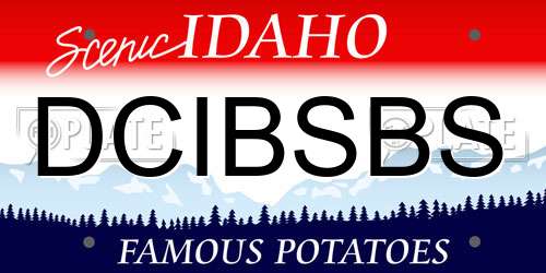 DCIBSBS Idaho License Plate