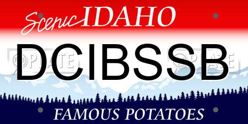 DCIBSSB Idaho License Plate