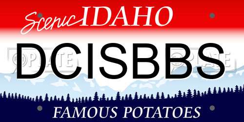 DCISBBS Idaho License Plate