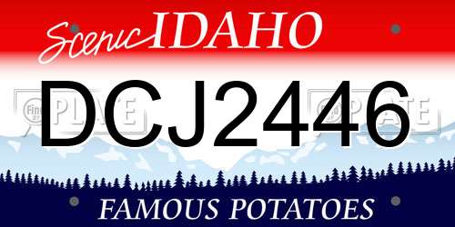 DCJ2446 Idaho License Plate
