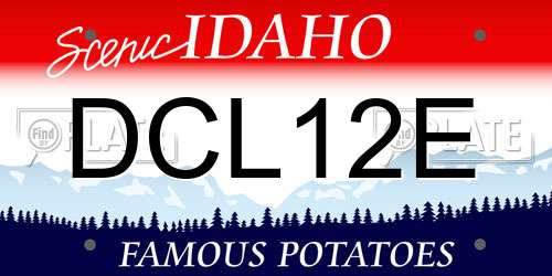 DCL12E Idaho License Plate