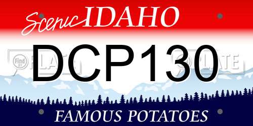 DCP130 Idaho License Plate