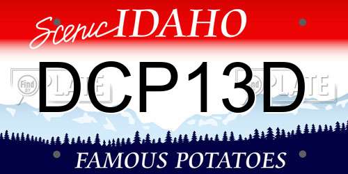 DCP13D Idaho License Plate