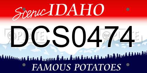 DCS0474 Idaho License Plate