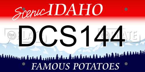 DCS144 Idaho License Plate