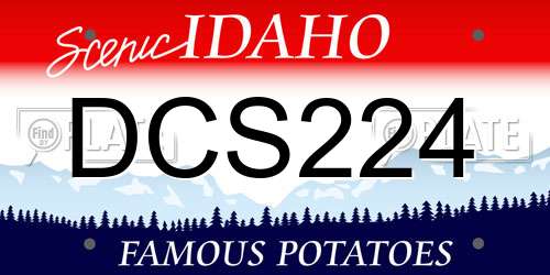 DCS224 Idaho License Plate