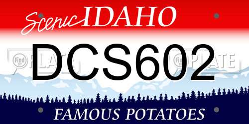 DCS602 Idaho License Plate