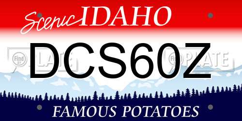 DCS60Z Idaho License Plate