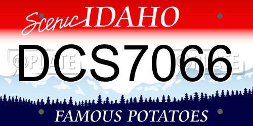 DCS7066 Idaho License Plate