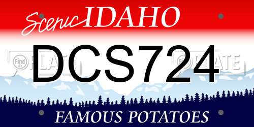DCS724 Idaho License Plate